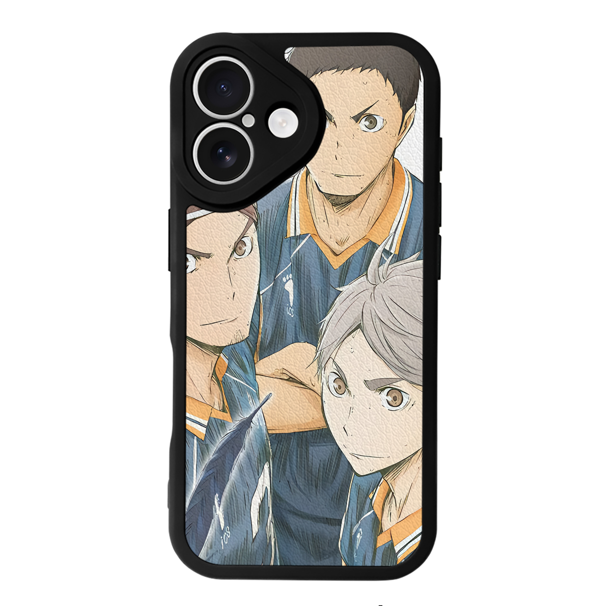 （画像用） ハイキュー!! Haikyu!! 【iPhone 16シリーズ対応】シリコンスマホケース（レザー調） 材質：シリコン